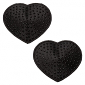 Черные пэстисы в форме сердечек Heart Pasties - California Exotic Novelties - купить с доставкой в Энгельсе