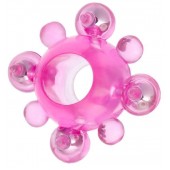 Эрекционное кольцо c бусинками - Toyfa Basic - в Энгельсе купить с доставкой