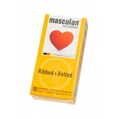 Презервативы с колечками и пупырышками Masculan Ribbed+Dotted - 10 шт. - Masculan - купить с доставкой в Энгельсе