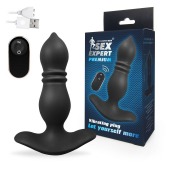 Черный анальный вибромассажер Sex Expert - 14,7 см. - Sex Expert - в Энгельсе купить с доставкой