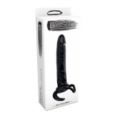Чёрная насадка-фаллос для двойного проникновения INFLATABLE DILDO SLIM DONG  - 13,5 см. - Toyz4lovers - в Энгельсе купить с доставкой