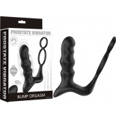 Черный вибростимулятор простаты с поступательными движениями и пультом ДУ - Secwell - в Энгельсе купить с доставкой