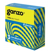 Классические презервативы с обильной смазкой Ganzo Classic - 3 шт. - Ganzo - купить с доставкой в Энгельсе