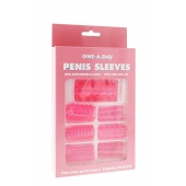 Набор из 7 розовых насадок на пенис ONE-A-DAY PENIS SLEEVES PINK - Seven Creations - в Энгельсе купить с доставкой