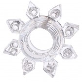 Прозрачное гелевое эрекционное кольцо-звезда - Toyfa Basic - в Энгельсе купить с доставкой