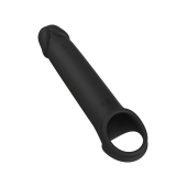 Черная насадка-удлинитель с вибрацией Vibrating Extender With Remote - Dream Toys - в Энгельсе купить с доставкой