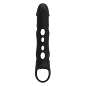 Черная насадка-удлинитель Vibrating Extender With Remote с вибрацией - Dream Toys - в Энгельсе купить с доставкой
