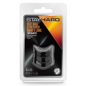 Черное эрекционное кольцо на мошонку Beef Ball Stretcher Snug X Long - Blush Novelties - в Энгельсе купить с доставкой