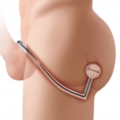 Кольцо на пенис с анальным стимулятором Stainless Steel Anal Hook   Cock Ring - BlueLine - в Энгельсе купить с доставкой