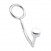 Кольцо на пенис с анальным стимулятором Stainless Steel Anal Hook   Cock Ring - BlueLine - в Энгельсе купить с доставкой