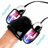 Черная стимулирующая насадка для головки полового члена Multi Speed Vibrating Penis Head Teaser - XR Brands - в Энгельсе купить с доставкой