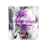 Фиолетовое виброкольцо с двумя вибропульками - Toyfa Basic - в Энгельсе купить с доставкой