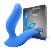 Синий вибромассажер простаты 3,5’’ Curve P-spot Massager - 12 см. - Erokay - в Энгельсе купить с доставкой