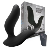 Черный вибромассажер простаты 3,5’’ Remote Control Curve P-spot Massager - 12 см. - Erokay - в Энгельсе купить с доставкой