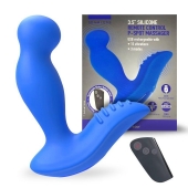 Синий вибромассажер простаты 3,5’’ Remote Control P-spot Massager - 12,5 см. - Erokay - в Энгельсе купить с доставкой