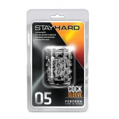 Прозрачная насадка с капельками STAY HARD COCK SLEEVE 05 CLEAR - Blush Novelties - в Энгельсе купить с доставкой