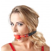 Силиконовый кляп-шар на чёрных ремешках Red Gag silicone - Orion - купить с доставкой в Энгельсе