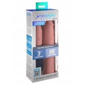 Телесная вибронасадка на член 3  Vibrating Mega X-tension with Remote - 22,9 см. - Pipedream - в Энгельсе купить с доставкой