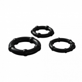 Набор из 3 черных эрекционных колец Babooom Ring Set - Adrien Lastic - в Энгельсе купить с доставкой