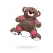 Бондажный набор: бурый мишка с розовыми оковами и наручниками - Pecado - купить с доставкой в Энгельсе