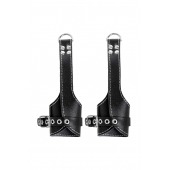 Черные подвесы с белой строчкой - Pecado - купить с доставкой в Энгельсе