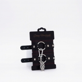Черно-красные кожаные оковы - Crazy Handmade - купить с доставкой в Энгельсе