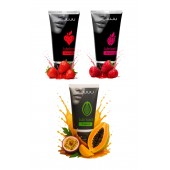 Набор из 3 съедобных лубрикантов JUJU (клубника, малина, тропические фрукты) - JuJu - купить с доставкой в Энгельсе