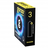Супертонкие презервативы Ganzo Invisible - 3 шт. - Ganzo - купить с доставкой в Энгельсе
