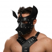 Черная кожаная маска «Собака» - Crazy Handmade - купить с доставкой в Энгельсе
