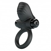 Черное эрекционное кольцо с вибрацией Adrien - Baile - в Энгельсе купить с доставкой