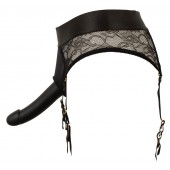 Черный женский страпон Strap-on Set: трусики и насадка - Orion - купить с доставкой в Энгельсе