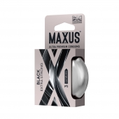 Черные утолщенные презервативы MAXUS Extra Strong с железным кейсом - 3 шт. - Maxus - купить с доставкой в Энгельсе