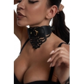 Фигурный чокер с узорами и золотистой фурнитурой - Crazy Handmade - купить с доставкой в Энгельсе