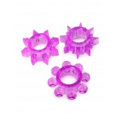 Набор из 3 лиловых эрекционных колец различной формы - Erowoman-Eroman - в Энгельсе купить с доставкой