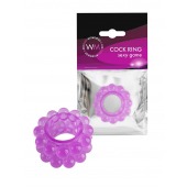 Лиловое эрекционное кольцо с 2 рядами стимулирующих шариков - Erowoman-Eroman - в Энгельсе купить с доставкой
