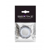 Эластичное эрекционное колечко с черными «ресничками» - Sextaz - в Энгельсе купить с доставкой