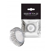 Эластичное эрекционное кольцо с длинными черными «ресничками» - Sextaz - в Энгельсе купить с доставкой