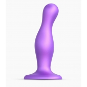 Фиолетовая насадка Strap-On-Me Dildo Plug Curvy size M - Strap-on-me - купить с доставкой в Энгельсе