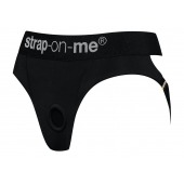 Черные трусики для насадок Heroine Lingerie Harness - size XL - Strap-on-me - купить с доставкой в Энгельсе