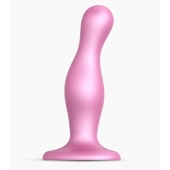 Розовая насадка Strap-On-Me Dildo Plug Curvy size M - Strap-on-me - купить с доставкой в Энгельсе
