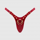 Красный пояс для фиксации насадок Strap-On-Me Leatherette Harness Fabulous - Strap-on-me - купить с доставкой в Энгельсе