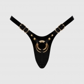 Черный пояс для фиксации насадок Strap-On-Me Leatherette Harness Fabulous - Strap-on-me - купить с доставкой в Энгельсе