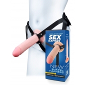 Мужской полый страпон на регулируемых ремешках - 22 см. - Sex Expert - купить с доставкой в Энгельсе