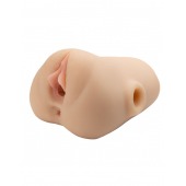 Телесный мастурбатор с вибрацией Double Pounder Vibrating Squeeze Stroker - Pipedream - в Энгельсе купить с доставкой