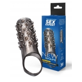 Дымчатая насадка на пенис с выпуклостями - 12 см. - Sex Expert - в Энгельсе купить с доставкой