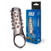 Дымчатая насадка на пенис с выпуклостями - 11 см. - Sex Expert - в Энгельсе купить с доставкой