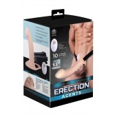 Телесный полый страпон с вибрацией Erection Agents - 24,1 см. - NMC - купить с доставкой в Энгельсе