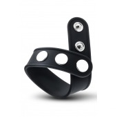 Черное эрекционное кольцо на кнопках - Blush Novelties - в Энгельсе купить с доставкой