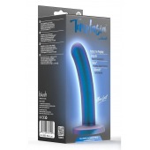 Синяя насадка с гладкой поверхностью Surrender 5.75 Inch Intermediate Pegging Dildo - 14,6 см. - Blush Novelties - купить с доставкой в Энгельсе