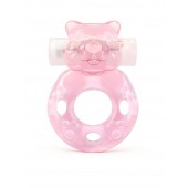 Розовое эрекционное виброкольцо в форме мишки - 1137 - в Энгельсе купить с доставкой